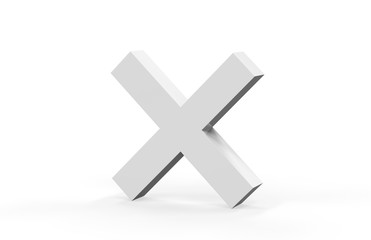 Multiplication Symbols, 3D Illustration