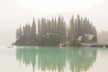 Lake in the Rocky Mountains of British Columbia, Canada