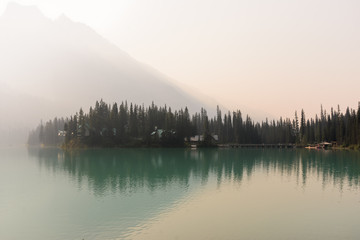 Lake in the Rocky Mountains of British Columbia, Canada