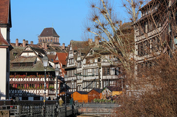 Picturesque historic city center of Strasbourg - Alsace - France
