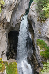 Stream with water from a glacier in Alberta, Canada