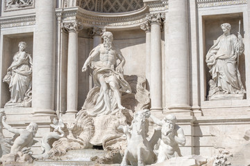 Trevi Fountain, baroque architecture in Rome, Italy
