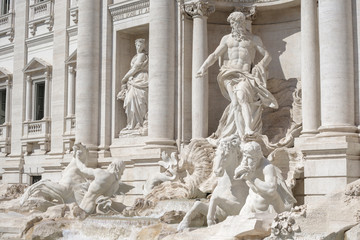 Trevi Fountain, baroque architecture in Rome, Italy