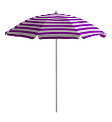 Beach umbrella - Violet-white striped