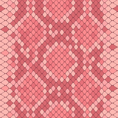 Seamless pattern with pink python print - 230782566