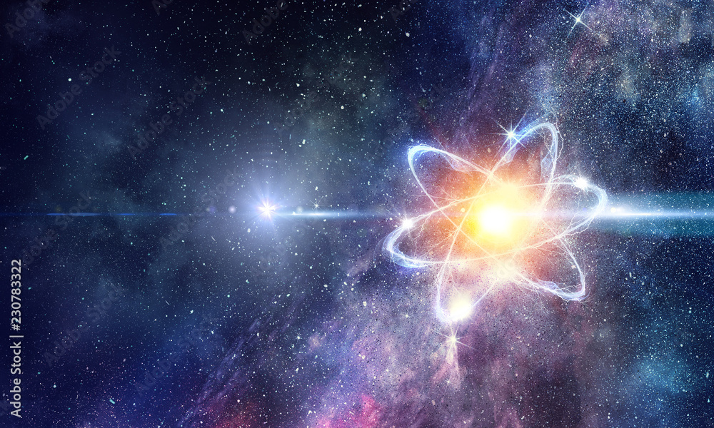 Wall mural atom molecule abstract