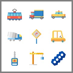 car icon. truck and car key vector icons in car set. Use this illustration for car works.