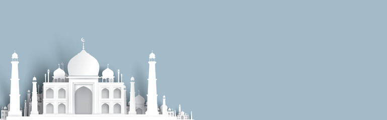blank mosque text background, modern elegant islamic design