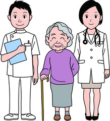 お医者さんとお年寄り
