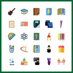 school icon. book and female teacher vector icons in school set. Use this illustration for school works.