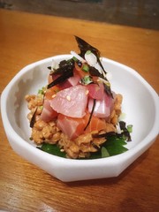 Japanese food NATTO and tuna