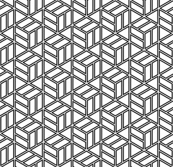 The geometric pattern with lines. Seamless vector background. White and black texture. Graphic modern pattern. Simple lattice graphic design