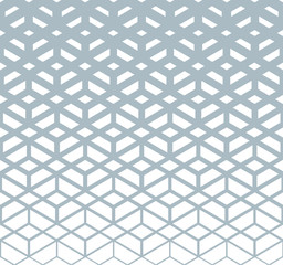 Abstract geometric pattern. Vector background. White and blue halftone. Graphic modern pattern. Simple lattice graphic design