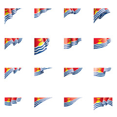 Kiribati flag, vector illustration on a white background