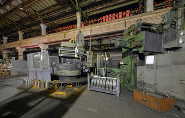 Boring mill at a metalworking plant