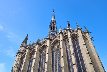 The Sainte-Chapelle is a royal chapel in the Gothic style in Paris