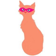 Obraz premium Red cat in mask