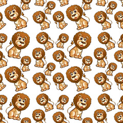 Lion on seamless background