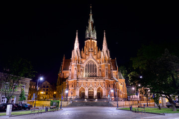 Fototapeta na wymiar St. Joseph's Church is a historic Roman Catholic church in Krakow