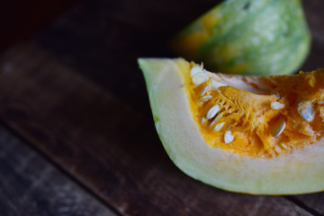 ripe pumpkin autumn still life
