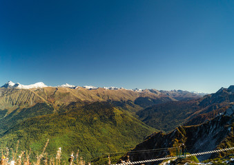 Autumn in the mountains of Krasnaya Polyana