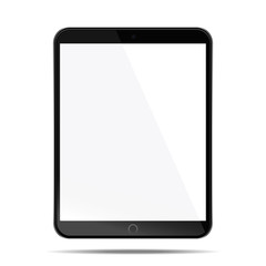black tablet screen