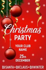 Merry Christmas vector poster, happy new year banner, christmas background, xmas party, vector illustration, eps10
