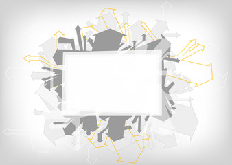 abstract vector illustration background with arrows and copy space  
