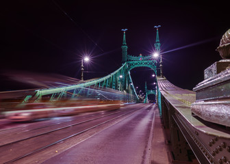 Fototapeta na wymiar Liberty Bridge in Budapest Hungary