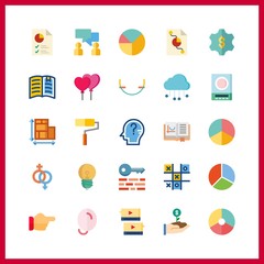 idea icons set. leader, soil, carnival and confident graphic works