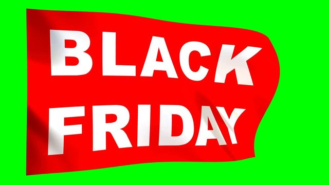 Black Friday Sale - looped animation on green background. Online shopping banner - seamless loop..