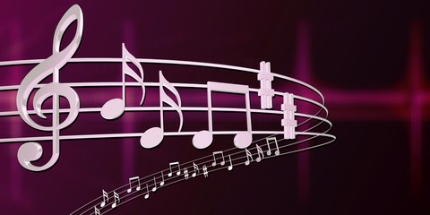 Music notes isolated on  background