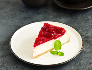 Cheesecake with Cherry Jelly.