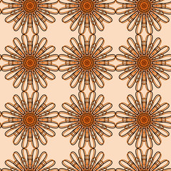 Seamless floral pattern with a variety of floral motifs.