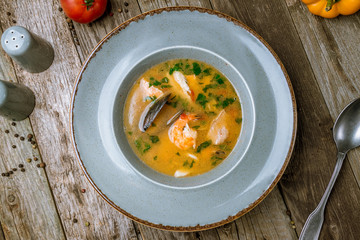 fish soup with seafood