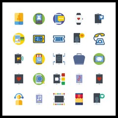 telephone icons set. professional, urban, up and health graphic works
