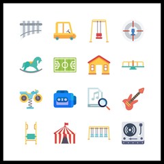 play icons set. jack, smile, sun and exposure graphic works