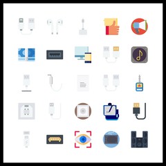 electronic icon. social media and sound system vector icons in electronic set. Use this illustration for electronic works.