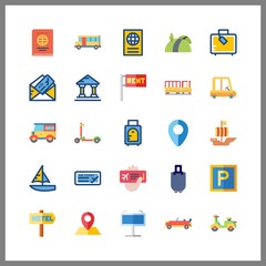 trip icons set. empty, funny, concept and object graphic works