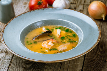 fish soup with seafood