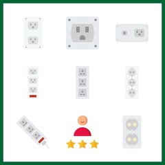 call icon. customer and socket vector icons in call set. Use this illustration for call works.