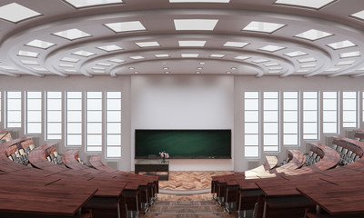 Fototapeta Inside an Auditorium 3d rendering obraz