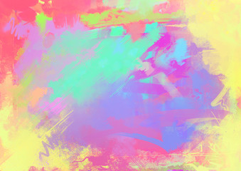 Obraz na płótnie Canvas Background abstract Paint spray colored graffiti oil colorful. reativity trendy dots.
