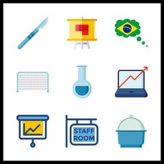 team icons set. friends, industry, vinci and analyzing graphic works