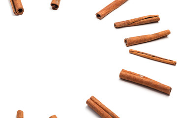 cinnamon isolated on white background