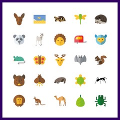 wildlife icons set. biology, twilight, wildlife animals and jewel graphic works