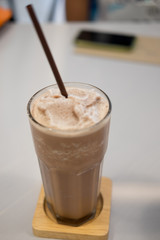 Tasty chocolate milkshake