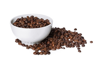 coffee beans isolated on white background