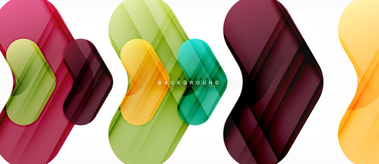 Colorful glossy arrows abstract background