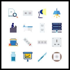 room icon. safebox and gas jar vector icons in room set. Use this illustration for room works.